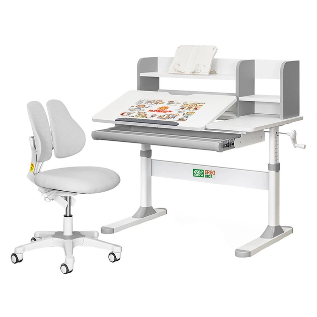 Парта з кріслом ErgoKids TH-330 W/G + Y-208 G - picture 1