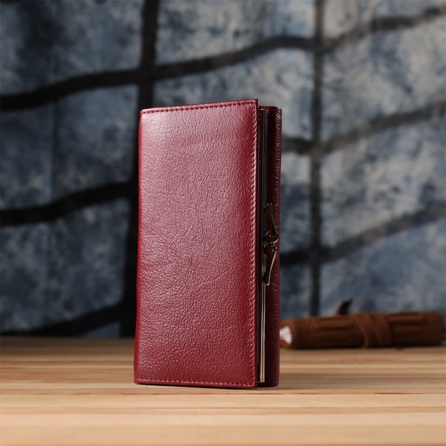 Гаманець ST Leather З натуральної шкіри Бордовий (23113) - изображение 11