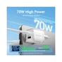 Зарядний пристрій Vention 1xUSB-C PD70W + 1xUSB QC3.0 22.5W GaN transparent gray (FCGH0-EU) - зменшене зображення 6