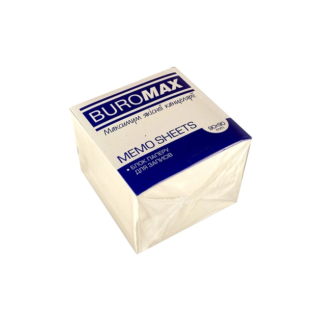 Папір для нотаток Buromax білий 90х90х50 мм, не склеєний (BM.2276) - зображення 1