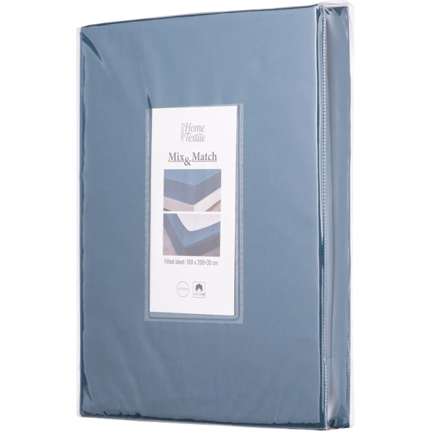 Простирадло Ardesto на резинці Mix&Match сатин 180х200+30 см океан (ART1820FSB) - зображення 4