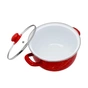 Каструля Interos емаль Червоний мармур 4,0л (ІТ-702-20) - зменшене зображення 2