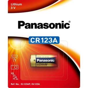 Батарейка CR 123 Lithium 1pcs Blister Panasonic (CR-123AW/1BE) зображення 1