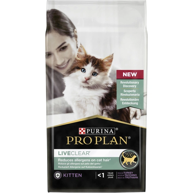 Сухий корм для кішок Purina Pro Plan LiveClear для зменшення алергенів на шерсті з індичкою 1.4 к (7613287232526) - picture 2