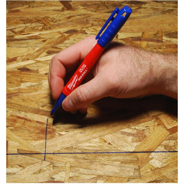 Маркер Milwaukee для будмайданчика INKZALL, тонкий синій (4932492126) - picture 4