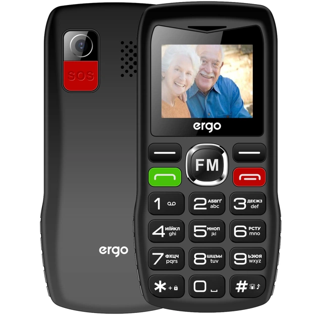 Мобильный телефон Ergo R182 Black - изображение 1