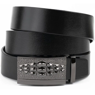 Ремінь Vintage Чоловічий з пряжкою автомат Чорний (20300) зображення 1