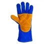 Захисні рукавиці Sigma краги зварювальника р10.5, клас А, довжина 35см (синьо-жовті) (9449321) - зменшене зображення 3