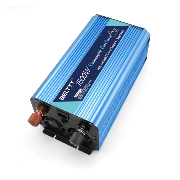 Автомобільний інвертор Belttt із функцією заряджання батареї 1500 Вт ( 3000 пікова) від 12 В до змінного струму 220 В 50 Гц Чиста (BET1500S) - зображення 3