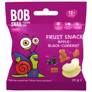 Детские снеки Bob Snail фруктовая яблоко-черная смородина 20 г (1740854) изображение 1