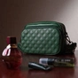 Сумка Vintage Жіноча прошита ромбами на лицьовій стороні з натуральної шкіри Зелена (22635) - зменшене зображення 11