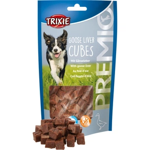 Ласощі для собак Trixie PREMIO Goose Liver Cubes 100 г (4011905318677) изображение 1
