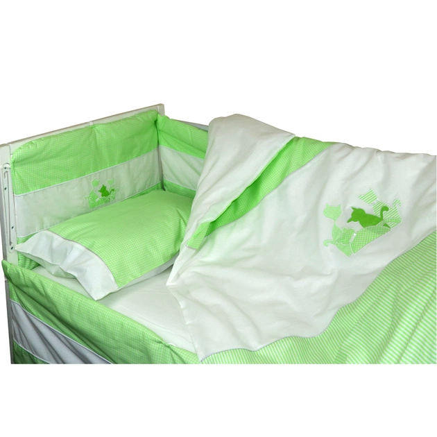 Дитячий постільний набір Руно Кошенята салатовий 60х120, 4 предмета (977Кошенята_Салатовий) - picture 1
