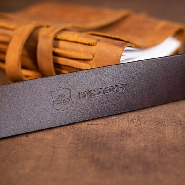 Ремінь Vintage Чоловічий з класичною пряжкою Коричневий (20357) - зображення 11