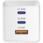 Зарядний пристрій Sigma 2xUSB-C PD65W + 1xUSB QC3.0 GaN X-power PS65-01 white (4827798637715) - зменшене зображення 4