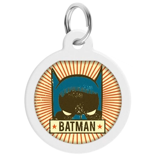 Адресник для тварин WAUDOG Smart ID з QR паспортом "Бетмен вінтаж", коло 25 мм (0625-1008ru-eng) зображення 1