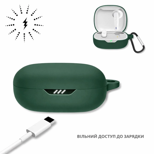 Чохол для навушників BeCover для JBL Wave Flex 2 Dark Green (715029) - picture 3