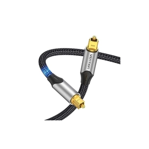 Кабель мультимедійний Optical Toslink 2.0m 5.1ch gray Vention (BAVHH) зображення 1