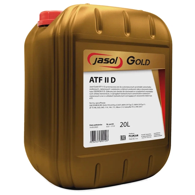 Трансмісійна олива JASOL GOLD ATF II D 20л - изображение 1