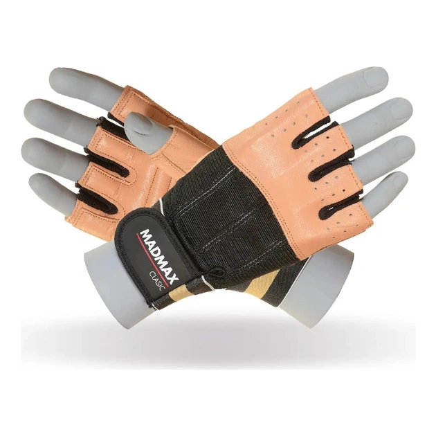Рукавички для фітнесу MadMax MFG-248 Clasic Brown M (MFG-248-Brown_M) - зображення 1