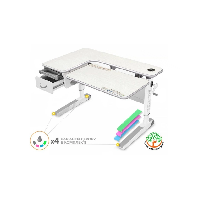 Парта Mealux Woodville Multicolor TG Energy (BD-850 TG/MC Energy) - picture 2