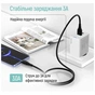Дата кабель USB 2.0 AM to USB-C 2.0m 3A textured PVC black ColorWay (CW-CBUC095-BK) - зменшене зображення 6