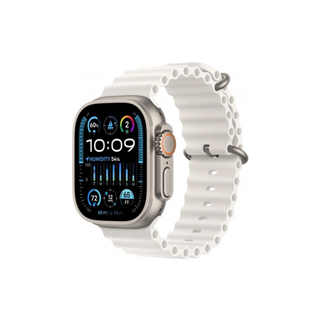 Смарт-годинник Apple Watch Ultra 2 GPS + Cellular, 49mm Titanium Case with White Ocean Band (MREJ3UL/A) - зображення 1