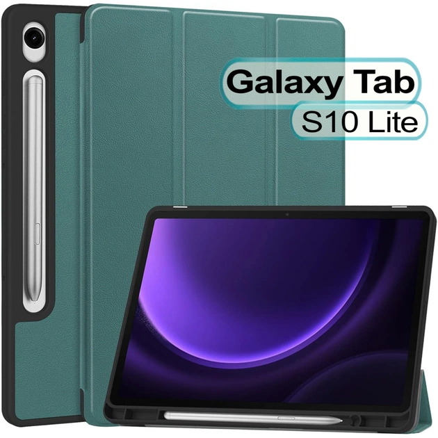 Чехол для планшета BeCover Flexible TPU Mate Samsung Galaxy Tab S10 Lite SM-X400/406 10.9" Dark Green (713827) - изображение 1