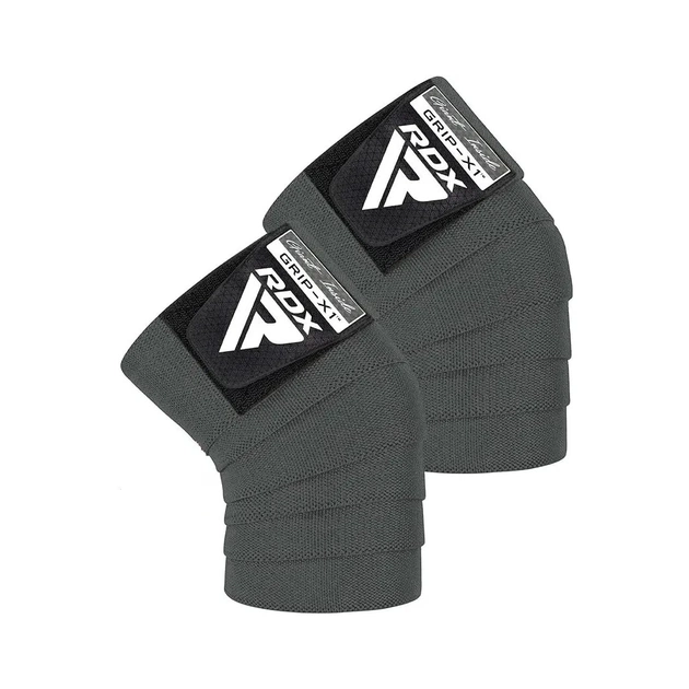 Бинт для спорту RDX на коліна K1 GYM Knee Wraps Grey (WAH-K1G) - зображення 1