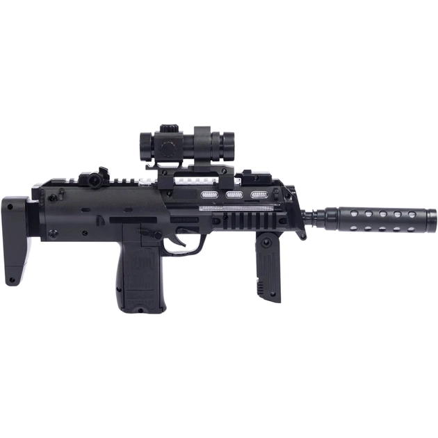 Іграшкова зброя ZIPP Toys Автомат світло-звуковий HK MP7 Чорний (810B) - зображення 3