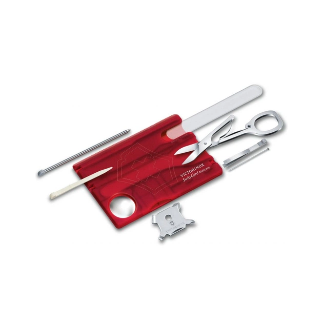 Мультитул Victorinox SwissCard NailCare Transparent Red (0.7240.T) - зображення 1