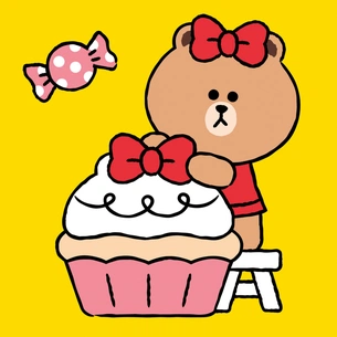 Картина по номерам Santi Лайн Френдс Чоко та солодкий мафін 25х25см (955036) изображение 1