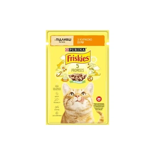 Вологий корм для кішок Purina Friskies шматочки у соусі з куркою 85 г (7613036965262) зображення 1