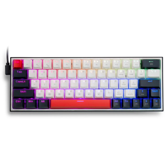 Клавиатура Thunderobot K63 RGB Red Switch USB UA White (6932066313449) - изображение 1