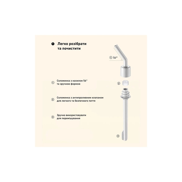 Пляшка для води Buydeem CD1017 500 мл Oats White (CD1017-OW) - picture 4