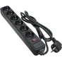 Мережевий фільтр живлення Patron 1.8 m3*1mm2 (SP-1062) 6 розеток BLACK (EXT-PN-SP-1062) - зменшене зображення 1