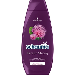 Шампунь Schauma Keratin Strong з екстрактом лопуха 400 мл (9000100852333) зображення 1