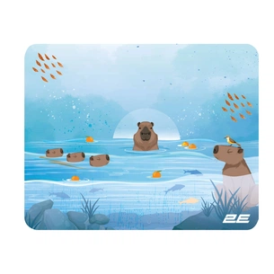 Килимок для мишки 2E Capybarra S Blue (2E-PAD-S-CAPY-BLUE) зображення 1