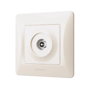 ТВ розетка Videx BINERA TV одинарна кремо (VF-BNSK1TVME-CR) изображение 1