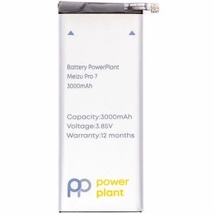 Акумуляторна батарея PowerPlant Meizu Pro 7 (BA792) 3000mAh (SM210138) зображення 1