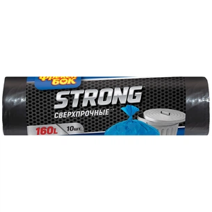 Пакети для сміття Фрекен БОК Strong надміцні Чорні 160 л 10 шт. (4820048480369) зображення 1