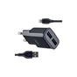 Зарядний пристрій XO L92C (2USB/2.4A) + USB - Lightning Чорний (XO-L92C-L) - зменшене зображення 1