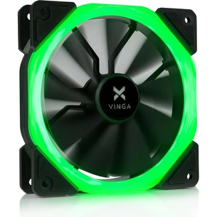 Кулер до корпусу Vinga LED fan-01 green зображення 1
