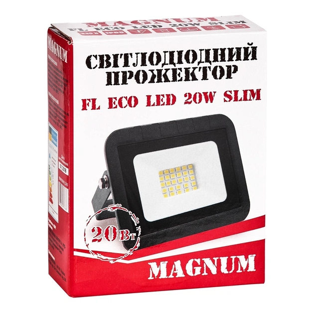 Прожектор MAGNUM FL ECO LED 20Вт slim 6500К IP65 (90011659) - picture 4