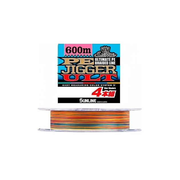Шнур Sunline PE-Jigger ULT 600m 1.7/0.225mm 30lb/13.0kg Multi Color (1658.10.91) - изображение 1