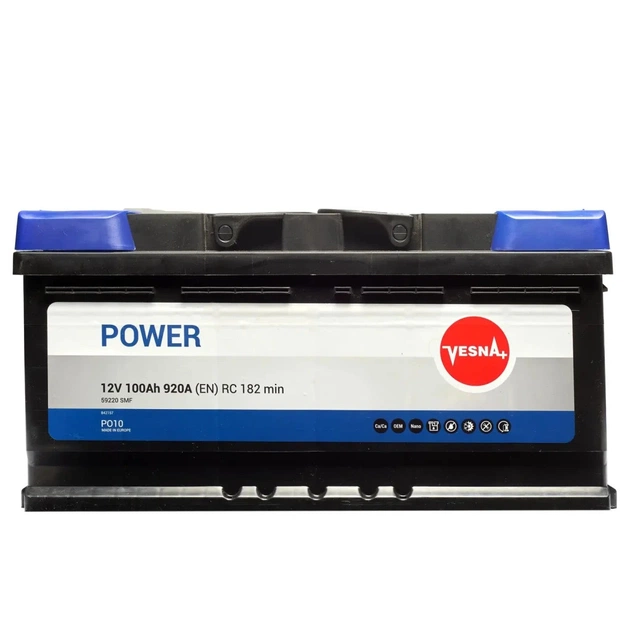 Акумулятор автомобільний Vesna 100 Ah/12V Power (415 000) - изображение 1