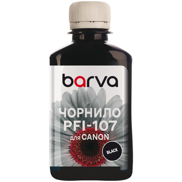 Чорнило Barva Canon PFI-102/107 180ml BK (C107-884) - зображення 1
