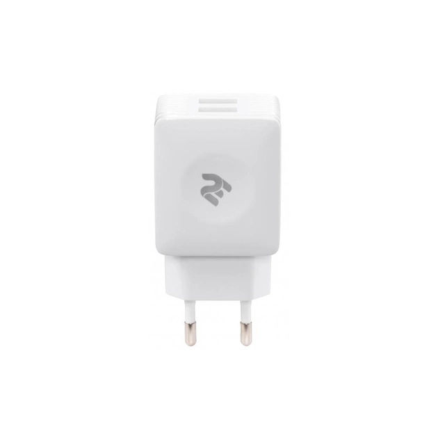 Зарядний пристрій 2E Wall for 2 USB - DC5.0V/4.2 A, white (2E-WC4USB-W) - изображение 1