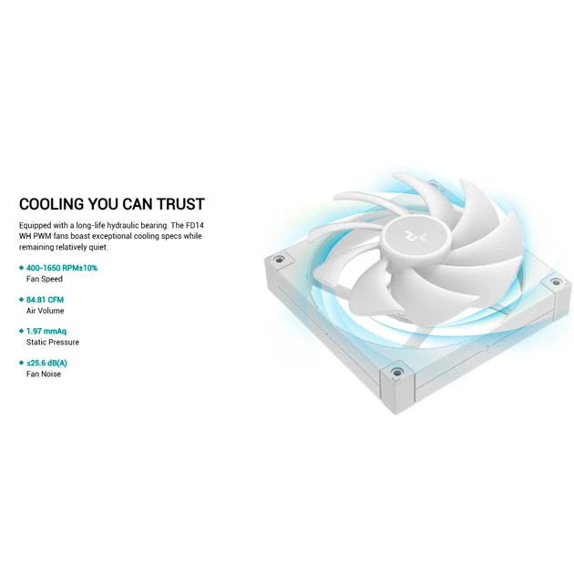 Кулер до корпусу Deepcool FD14 WH - зображення 10