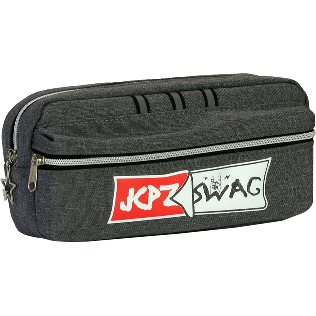 Пенал Cool For School 2 відділення Сірий (J-2606-grey) - изображение 1